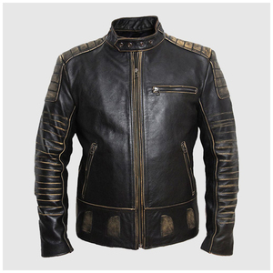 Men's High Street Style Casual <b>Leather</b> <b>Jacket</b> O-Neck Slim Fit Heated Design <b>Winter</b> High Quality Nonwoven OEM Service Windproof - Product Image 5
