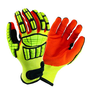 Gants de travail de sécurité personnalisés en cuir de chèvre Gants d'hiver en cuir canadien avec logo imprimé - Product Image 1