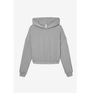 Bella + Canvas MUJER CINCHED BOTTOM HOODIE FWD Moda sudaderas con capucha y sudaderas de mujer de gran tamaño personalizado clásico Transpirable - Product Image 1