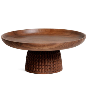 Bol de service rond en bois standard en laiton AK en couleur noyer bol de conception de gravure pour article d'ustensiles de cuisine/décor de table - Product Image 4