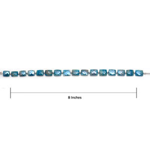 Lote de fábrica de piedra lunar azul natural con forma de rectángulo facetado, hebra de piedras preciosas de 8 pulgadas, 10X8 a 11X9 MM para la fabricación de joyas - Product Image 2
