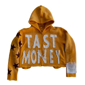 Sudadera con Capucha de Algodón 100% de Alto Gramaje, Color Sólido, con Logotipo Desgastado Personalizado, Ajuste Delgado, Hombro Caído y Cordón, al Mejor Precio Razonable - Product Image 1