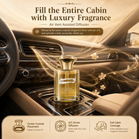 Diffuseur d'air frais en verre personnalisé avec logo, parfum de luxe pour voiture, neutraliseur d'odeurs, élimine les odeurs, parfum longue durée