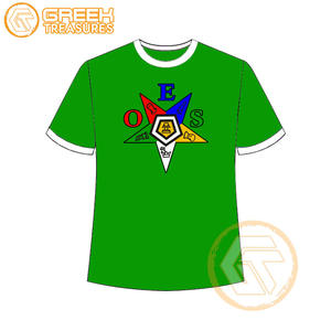 T-shirt Ordre de l'étoile de l'Est en gros Vêtements en jersey de coton T-shirt OES respirant de haute qualité Vêtements grecs pour femmes - Product Image 1