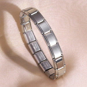 Bracciale Unisex in Acciaio Inossidabile Elastico con Placcatura Sottovuoto, Braccialetto Modulare Fai-da-Te per Uomo e Donna, Gioiello alla Moda, Regalo - Product Image 6
