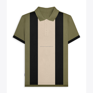 เสื้อโปโลผู้ชายสำหรับตีกอล์ฟ ผ้าซับเหงื่อ แห้งเร็ว ยืดหยุ่นได้ รับผลิตโลโก้ตามสั่ง OEM แบรนด์ส่วนตัว ผู้ผลิตขายส่ง - Product Image 5
