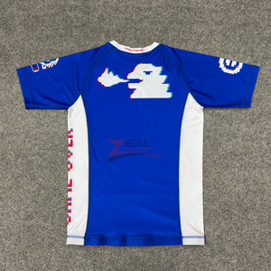 Rashguards MMA personnalisés, impression par sublimation, protection ultaviolette, 240 g/m², compression, grappling, rashguards BJJ, fabriqués au Pakistan - Product Image 2
