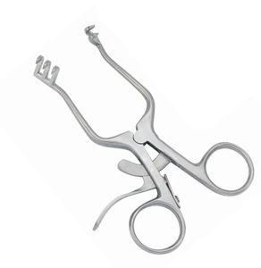 Weitlaner Lot de 2 rétracteurs manuels 5,5" et 7" à pointe mousseuse 3x4 à dents, en acier inoxydable, instruments chirurgicaux vétérinaires certifiés CE - Product Image 1