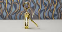 Intemporel élégance Vintage laiton sablier porte-clés haute sécurité Sandtimer mousqueton porte-clés