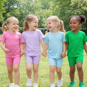 1-13 Years Fashion Summer Kids Girls <strong>Clothing</strong> Sets <strong>Cute</strong> Boy Girl Clothes 2 Pcs Cycling Wear Cotton Outfit Girls Biker Shorts Set - Product Image 6