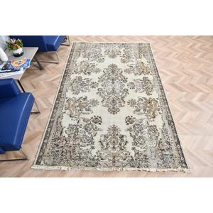 พรมวินเทจขนาด 5.4x8.7 ฟุต, พรม, พรมลายตารางสีขาวทำจากขนสัตว์ - Product Image 5