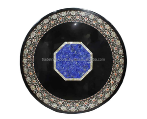 Vượt Thời Gian Vòng Bàn cà phê với đá quý tự nhiên điểm nhấn đá cẩm thạch hóa đá hàng đầu cho phòng khách đồ nội thất nhà - Product Image 5