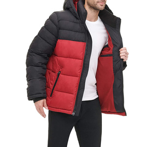 Factory Wholesale High Quality Breathable Men's <b>Puffer</b> <b>Jacket</b> for Winter Stand Collar Hooded Outwear <b>Light</b> Fabric - Product Image 5