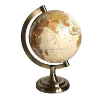 Globe terrestre décoratif en métal pour la maison, vente en gros, globe géographique éducatif, globe décoratif avec carte du monde, globe plaqué laiton