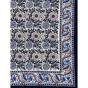 Hand Block Printed King Size 100% Cotton Double Bedsheet Pillow Cover Eco-Friendly Floral <b>Comforter</b> <b>Set</b> for Home 3 Pcs <b>Set</b> - Product Image 2