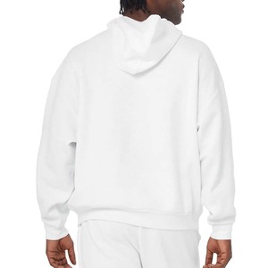 Sudadera con capucha Unisex Sudaderas con capucha Casual Jumper Sudaderas Hombres Fleece Plain Relaxed Fit Drop Shoulder Maroon Hoodie - Product Image 4