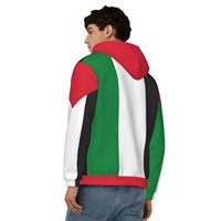 Sweat à capuche zippé en coton 100% de haute qualité avec logo Palestine personnalisé, impression numérique automne, motif 3D brodé, grandes tailles