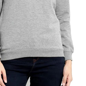 Sweat-shirt à col rond doublé personnalisé pour homme et femme, streetwear décontracté, imprimé en relief sur le devant, 100% coton molletonné, couleur chair, hiver - Product Image 6