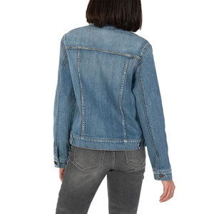Chaqueta de Mezclilla de Color Sólido al Mejor Precio, Servicio OEM, Cómoda y Transpirable, Chaqueta de Mezclilla para Mujer en Venta en Línea - Product Image 2