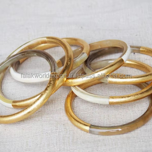 Elegante brazaletes de cuerno de búfalo hechos a mano, pulseras de cuerno Real, conjunto de joyas para mujeres con acento de ágata Natural por Falak World Export - Product Image 2