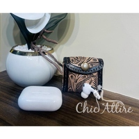 Nouveau Western 100% véritable cuir usiné de protection Air pod couvre haute qualité personnalisé étuis de voyage de protection meilleur cadeau jamais