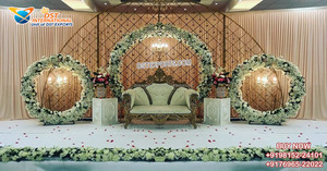Gujarati, telón de fondo para escenario de boda, paredes de velas, boda hindú, diseño Redondo, paredes de velas de Metal, paredes de velas de escenario de boda exclusivas - Product Image 2