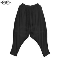 Pantalon sarouel Hakama à cordon personnalisé pour hommes, pantalon ample à entrejambe pour un confort décontracté, style coupe décontractée