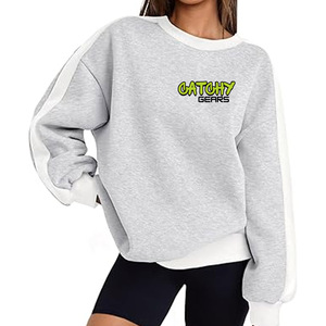 Sweat-shirt en molleton personnalisé à col rond, tissu doux et chaud, pull décontracté pour hommes et femmes, logo OEM, vêtements d'hiver en gros - Product Image 1