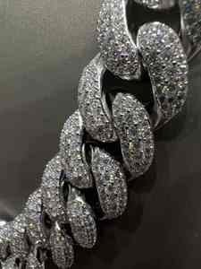 Collier personnalisé vintage en or/argent avec pendentif diamant VVS1, en argent sterling 925 plaqué rhodium, cadeau de luxe pour homme, style hip-hop, pour mariage - Product Image 3