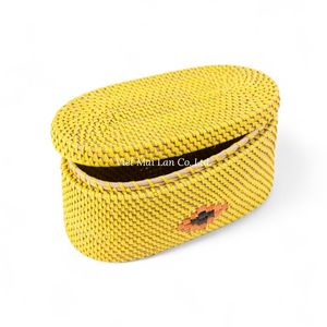 Eco Friendly Wholesale Bohemian Style Rattan Multifunction Storage Box Handmade in Vietnam for Retail and Home Use - Product Image 4