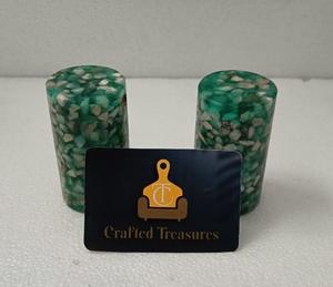 Custom Logo <b>Resin</b> & <b>Stone</b> salt & pepper shakers with embedded <b>Stone</b> & <b>Resin</b> Personalized Kitchenware Tools At Best Price - Product Image 4