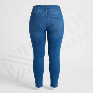 Jeggings décontractés pour femmes, taille haute, respirants, jeans skinny, logo, grande taille, denim extensible, couleur personnalisée, pantalon crayon - Product Image 2