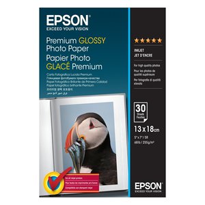 Papel Fotográfico A3 Brillante Premium, 13 x 18 cm, Superficie Satinada, 30 Piezas/C13S042154 - Product Image 1