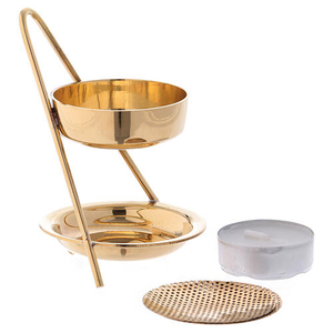 Soporte de incienso de latón puro de diseño moderno, quemador de incienso con acabado dorado, quemador de fragancia de aire, difusor de aceite para decoraciones de mesa - Product Image 3