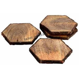 Posavasos de lujo ecológicos resistentes al calor de madera Natural, diseño y Color personalizables para el hogar, cocina, decoración, eventos de boda - Product Image 3