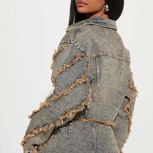 Custom Hooded <b>Men's</b> Canvas <b>Jacket</b> with All-Over Animal Embroidery Breathable Quick Dry Wool Liner <b>Summer</b> Season Ronpex - Product Image 6
