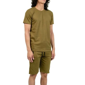 Men's Casual Solid Plus Size Summer Two-Piece Short <b>Set</b> New Fashionable Breathable Comfortable Polyester Shirts & Shorts - Product Image 5