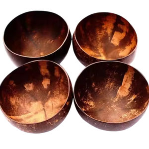 Bol classique en bois de noix de coco pour dessert smoothie bol et repas sains ensemble écologique - Product Image 6