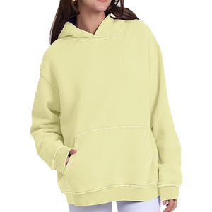 2024 Logo personnalisé haute qualité séchage rapide respirant sweat à capuche pantalons de survêtement pour hommes femmes jaune grande taille durable pull hiver - Product Image 6