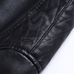 Chaqueta de Invierno de Cuero para Hombre, Diseño Moderno, Precio Económico, Color Personalizado, Estilo Único, Frente de Lona, Ecológica - Product Image 4