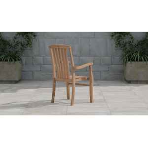 Chaises de jardin empilables en teck Fraser avec finition naturelle - Product Image 3