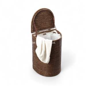 Cesto de Ropa Multifuncional de Ratán Hecho con Fibra Natural y Estructura Tejida Suave, Origen Vietnam, para una Vida Limpia y Sencilla - Product Image 1