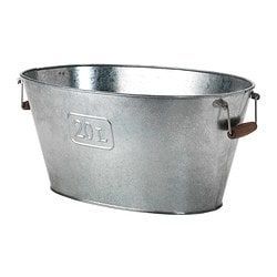 Seau de jardinière en métal galvanisé de style ferme avec motif champêtre pour décorer les patios et les allées de jardin avant - Product Image 4