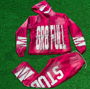 Wholesale Premium Quality 2026 Custom Distressed Applique Embroidery Cotton French Terry Acid Wash Streetwear <b>Tracksuit</b> For <b>Men</b> - Product Image 4