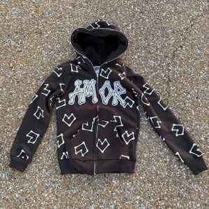 Fabricants de sweats à capuche, sweat à capuche personnalisé avec strass, fermeture éclair intégrale, poids lourd, 100% coton, molleton diamant, fermeture éclair intégrale - Product Image 5