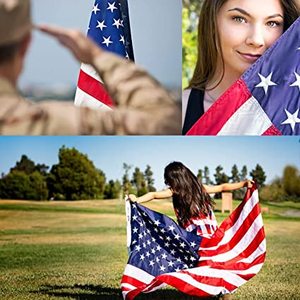 Bandera Americana 2x3 de Alta Resistencia para Exteriores, Estrellas Bordadas, Franjas Cosidas con Ojales de Latón, USA TOP FLAGSINC 250g - Product Image 2