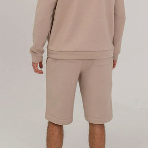 Conjunto de Dos Piezas de Sudadera con Capucha y Pantalones Cortos con Logotipo Personalizado para Uso Diario, Sudadera con Capucha Lisa y Pantalones Cortos a Juego para Hombre - Product Image 5