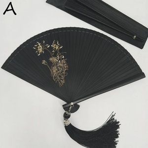 พัดลมไม้ไผ่เฮอร์บาบรีสพร้อมน้ำมันธรรมชาติที่ปลอดภัยต่อสิ่งแวดล้อมป้องกันเชื้อราในดีไซน์แบบพัดลมพกพาจากไม้ไผ่และผ้าไหม - Product Image 1