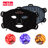 Masque facial LED portable en gros pour usages domestiques, avec 120 LED pour le soin du visage et du cou