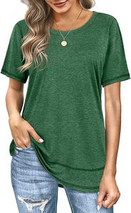 T-shirt de détresse graphique personnalisé pour les femmes Loose Vintage Style Cotton O-Neck Streetwear With Touch T-shirt de détresse pour les femmes - Product Image 4